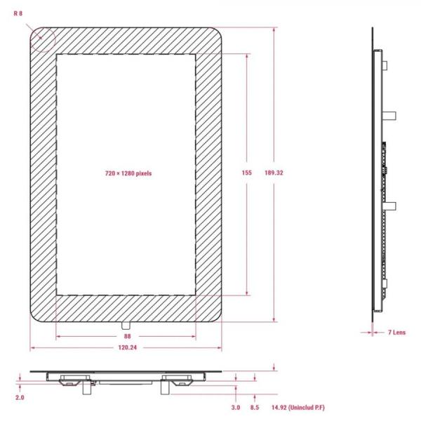 디바이스마트,오픈소스/코딩교육 > 라즈베리파이 > 라즈베리파이 디스플레이,라즈베리파이,라즈베리파이 공식 7인치 터치 디스플레이 2 (Raspberry Pi Touch Display 2),라즈베리파이 재단 공식 출시 2번째 7인치(720x1280) 터치 디스플레이 / 기존과 차이점 : 해상도(720x1280)가 높아졌고, 네이티브 세로(Portrait) 화면(OS에서 가로로 변환 가능), 컨트롤러 PCB 내장으로 얇아짐 / 라즈베리파이 1B+ 이후 전 모델 호환(제로 시리즈 제외) / 정전식 멀티터치(최대 5점) 및 온스크린 키보드 완벽 지원 / 별도 전원 불필요(파이를 통해 전원 공급) / SC1635