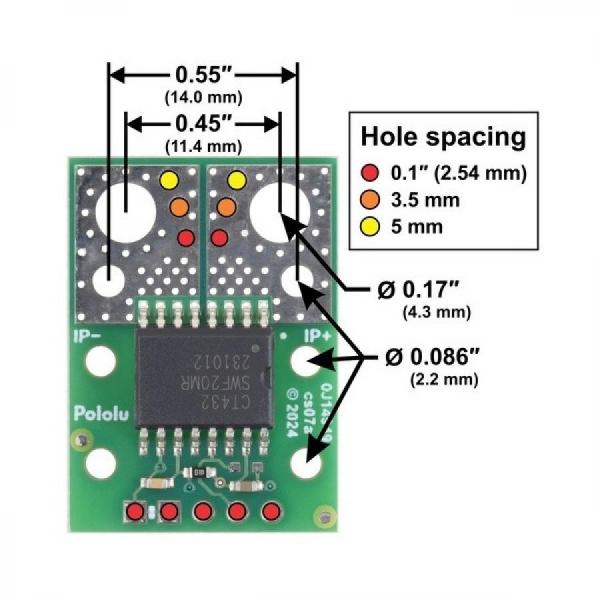 디바이스마트,MCU보드/전자키트 > 센서모듈 > 전압/전류센서,Pololu,CT432-HSWF20DR TMR Current Sensor Compact Carrier 0A to 20A, 5V #5304,높은 dV/dt 애플리케이션에 최적화 / 낮은 노이즈 / 높은 1MHz 대역폭 / 범위 : 0-20A(단방향) / 공급 전압 : 4.75V ~ 5.5V / 광도 : 200mV/A / 영점 : 0.5V / 크기 : 0.8 x 1.1인치 / PCB 레이어 : 2