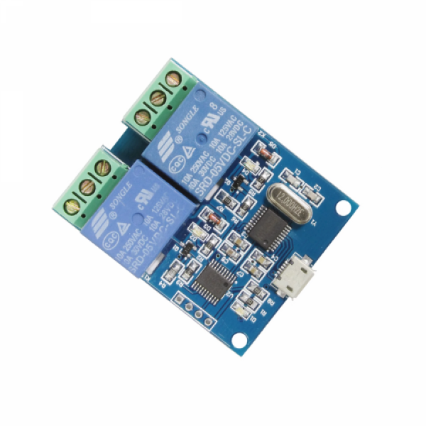 디바이스마트,MCU보드/전자키트 > 전원/신호/저장/응용 > 릴레이,(주)제이케이이엠씨,USB 가상 COM포트 내장 시리얼 릴레이 2채널 JK-USR-2,CH340 USB to Serial 칩셋 내장 / 2채널 릴레이 모듈 / 시리얼통신