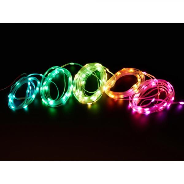 디바이스마트,LED/LCD > LED 인테리어조명 > 장식용 LED,Adafruit,Adafruit NeoPixel Pebble / Seed LED Strand - 150 LEDs - 4inch Pitch - 15 meters long [ada-6025],플라스틱 와이어 / 총 150개의 LED / 와이어에는 PVC 코팅이 되어있고 LED에는 에폭시 도트가 있습니다 / 전원 공급 : 5V DC / 커넥터 : 3핀 JST-SM / 길이 : 15m