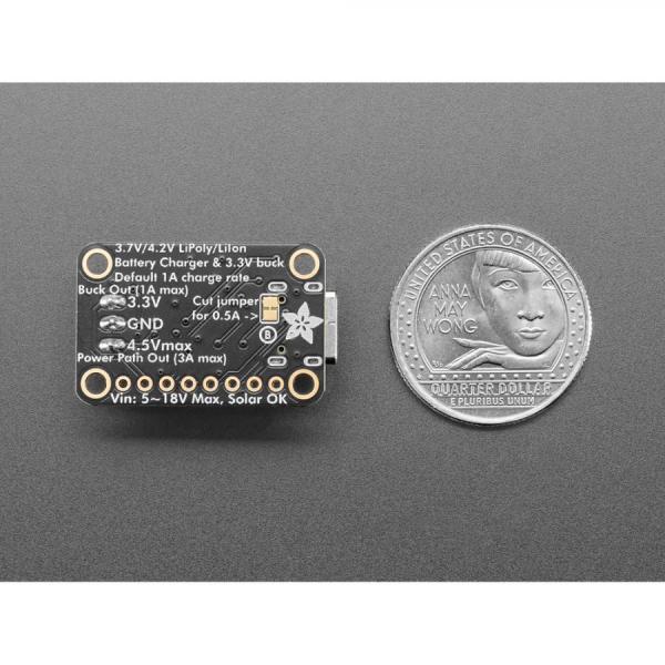디바이스마트,MCU보드/전자키트 > 전원/신호/저장/응용 > 태양열/태양추적,Adafruit,Adafruit bq25185 USB / DC / Solar Charger with 3.3V Buck Board [ada-6092],3.3V 벅 보드 포함 / 5.1k CC 저항기 / 5V 및 최대 1A / 별도의 DC 또는 태양광 입력 / 3개의 상태 LED / 플러그 앤 플레이 방식