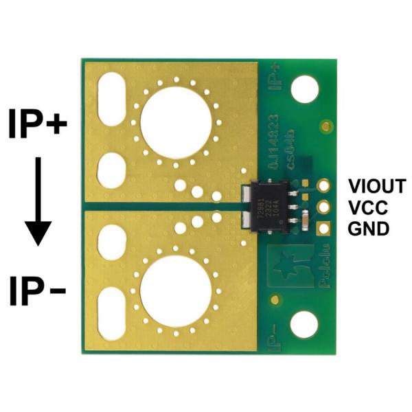 디바이스마트,MCU보드/전자키트 > 센서모듈 > 전압/전류센서,Pololu,ACS72981ELRATR-200B3 Current Sensor Large Carrier -200A to +200A, 3.3V #5281,낮은 저항(~0.2 mΩ) / 200B3 / 범위 : ±200 A (양방향) / 공급 전압 : 3.0V ~ 3.6V / 감도 @ 3.3V : 6.6mV/A / 제로포인트 @ 3.3V : 1.65V / 크기 : 1.4 x 1.2