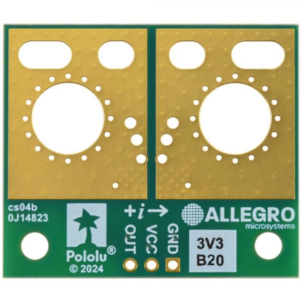 디바이스마트,MCU보드/전자키트 > 센서모듈 > 전압/전류센서,Pololu,ACS72981ELRATR-200B3 Current Sensor Large Carrier -200A to +200A, 3.3V #5281,낮은 저항(~0.2 mΩ) / 200B3 / 범위 : ±200 A (양방향) / 공급 전압 : 3.0V ~ 3.6V / 감도 @ 3.3V : 6.6mV/A / 제로포인트 @ 3.3V : 1.65V / 크기 : 1.4 x 1.2