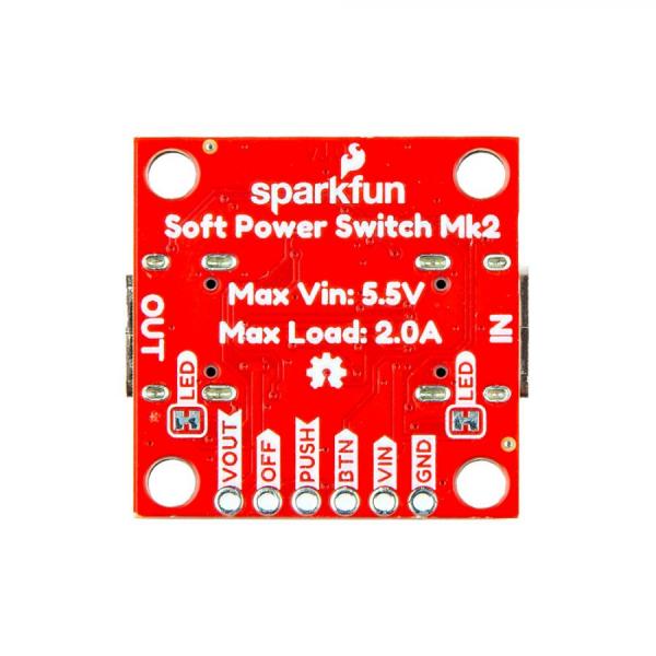 디바이스마트,MCU보드/전자키트 > 전원/신호/저장/응용 > 충전/배터리/전원,SparkFun,SparkFun Soft Power Switch - USB-C [PRT-27081],수동적 하드 온/오프 스위치 / 간단히 누르면 시스템이 켜지고 다시 누르면 꺼집니다 / USB-C커넥터 2개 / 입력 전압 : 1.8V ~ 5.5V / 최대 전류 소모 : 연속 2A