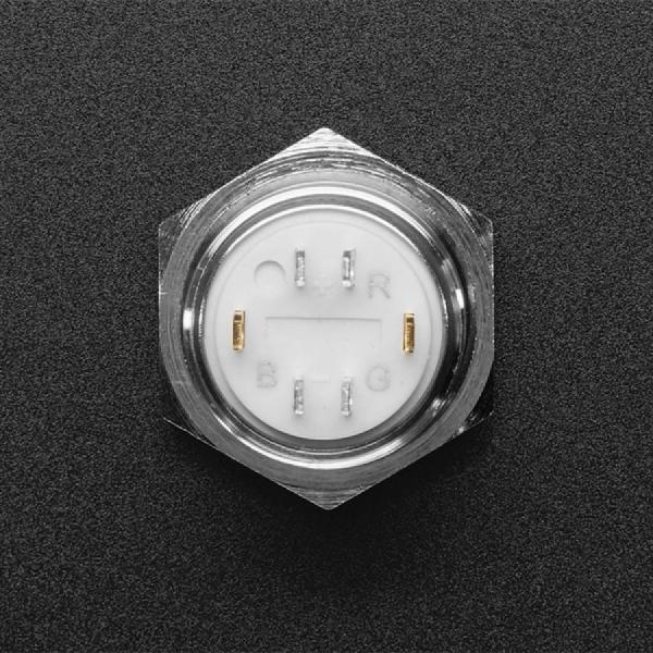 디바이스마트,스위치/부저/전기부품 > 스위치 > 푸쉬버튼 스위치 > 메탈 스위치,Adafruit,Rugged Metal Pushbutton - 16mm 6V RGB Momentary [ada-3350],16mm / 풀 컬러 RGB LED 링  / 순간 푸시 버튼 / 1A / 24VDC를 넘지 않는 것이 좋습니다 / 온도: -20 C ~ +55 C / 작동 압력: 1.5 - 2.5 N / 램프 정격 전압 : 6V