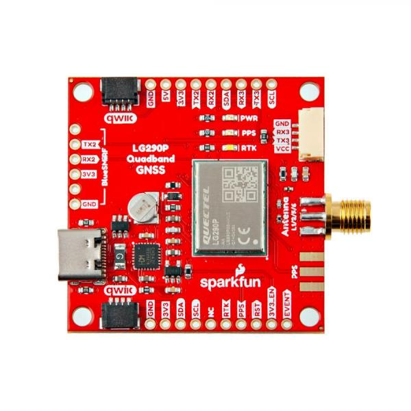 디바이스마트,MCU보드/전자키트 > 통신/네트워크 > GNSS/GPS > 정밀/고성능 GPS 모듈,SparkFun,SparkFun Quadband GNSS RTK Breakout - LG290P (Qwiic) [GPS-26620],Quectel LG290P 쿼드밴드, GNSS 모듈 / 공급 전압: 3.15–3.45V / 작동 온도: -40°C ~ +85°C