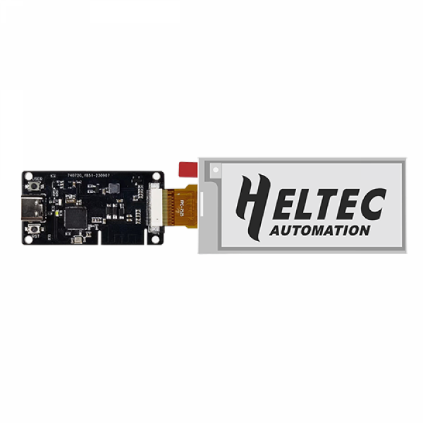디바이스마트,MCU보드/전자키트 > 통신/네트워크 > 와이파이,HELTEC,ESP32-S3 기반 E-Ink 구동 보드 HT-DE01 [HELT-0010],ESP32-S3 기반인 E-Ink 구동 보드입니다. 와이파이와 블루투스, 아두이노를 지원하는 특징이 있습니다. UART에 대해 CP2102가 사용되었으며 전원 공급은 SH1.25 커넥터인 리튬 배터리나 USB C 타입으로 5 V면 됩니다.