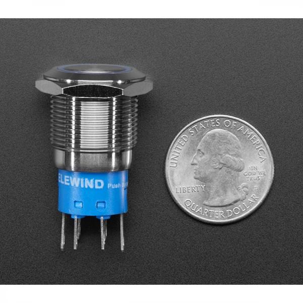 디바이스마트,스위치/부저/전기부품 > 스위치 > 푸쉬버튼 스위치 > 메탈 스위치,Adafruit,Rugged Metal Pushbutton - 19mm 6V RGB Momentary [ada-3425],19mm / 풀 컬러 RGB LED 링  / 순간 푸시 버튼 / 1A / 24VDC를 넘지 않는 것이 좋습니다 / 온도: -20 C ~ +55 C / 작동 압력: 1.5 - 2.5 N / 램프 정격 전압 : 6V