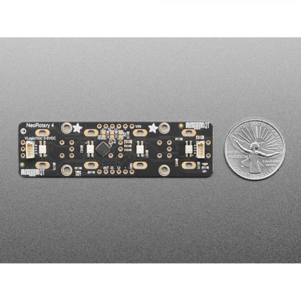 디바이스마트,MCU보드/전자키트 > 센서모듈 > 마그네틱/홀/리드/엔코더 > 엔코더/회전/홀센서,Adafruit,Adafruit I2C Quad Rotary Encoder Breakout with NeoPixel - STEMMA QT / Qwiic [ada-5752],회전 인코더 / QT 케이블은 포함되지 않습니다 / 아두이노, 라즈베리파이 호환 가능