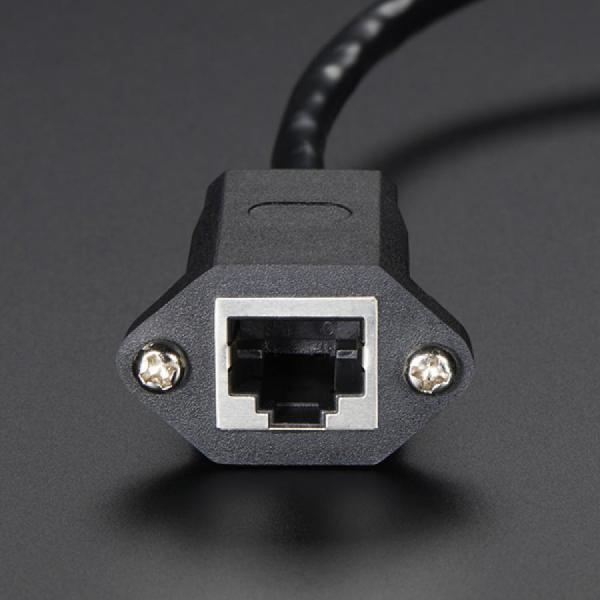 디바이스마트,케이블/전선 > USB 케이블 > 패널마운트(MF) 케이블,Adafruit,Panel Mount Ethernet Extension Cable [ada-909],케이블 끝에 이더넷 8P 플러그가 있는 패널 마운트 / 24 AWG 전선 / 길이 : 약 13인치