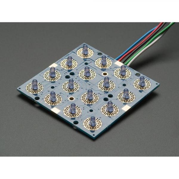 디바이스마트,MCU보드/전자키트 > 버튼/스위치/제어/RTC > 버튼/스위치/조이스틱,Adafruit,Adafruit Trellis Monochrome Driver PCB for 4x4 Keypad & 3mm LEDs [ada-1616],LED와 버튼은 포함되지 않습니다 / 모든 3mm LED와 작동 /  Trellis 드라이버 PCB 조립에만 사용 가능