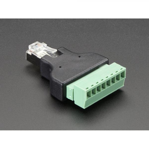 디바이스마트,커넥터/PCB > 터미널블럭 > 소형타입,Adafruit,Ethernet RJ45 Male Plug Terminal Block [ada-2913],이더넷(RJ45) 수 플러그 단자대 / 길이 : 53.9mm / 단자 피치 : 5mm / 와이어 게이지 : 26-16 AWG