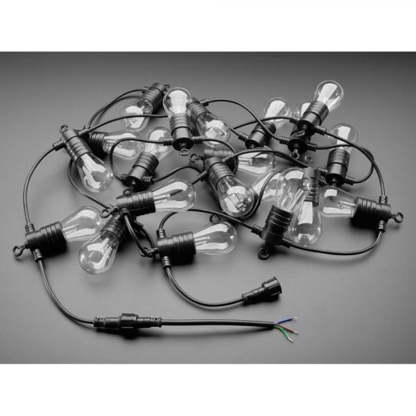 디바이스마트,LED/LCD > LED 인테리어조명 > 장식용 LED,Adafruit,Cafe / Patio Light Bulb Strand with TM1814 RGBW LED - 20 Bulbs [ada-6059],네오픽셀 RGB LED 전구 20개 / 제어 시 12V 전원 공급 장치, TM1814 컨트롤러가 필요합니다 / 최대 60mA 전력 소모 / 4인치 간격으로 분리 / 양쪽 끝에 방수 3핀 DC 커넥터 장착