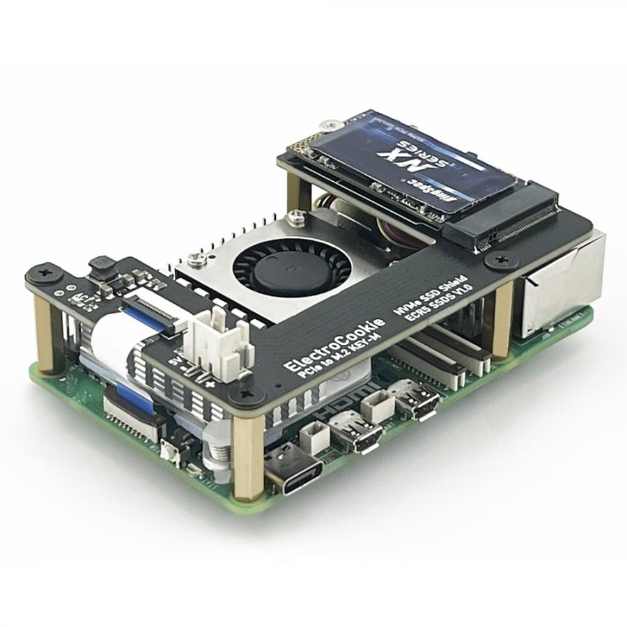 라즈베리파이5 전용 M.2 NVMe SSD 쉴드 [ECR5 SSDS]