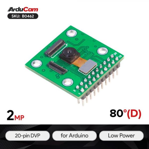 디바이스마트,MCU보드/전자키트 > 카메라/비디오 > 일반카메라,ArduCAM,2MP GC2145 Color DVP Camera Module for Arduino GIGA R1 WIFI Board [B0462],GC2415 컬러 롤링 셔터 이미지 센서 / GC2145는 1616V x 1232H 액티브 픽셀 어레이, 온칩 10비트 ADC 및 이미지 신호 프로세서를 통합합니다. / 고정 초점 / 초점 거리 : 2.2mm / FOV : 80° / Arduino GIGA R1 WIFI 호환