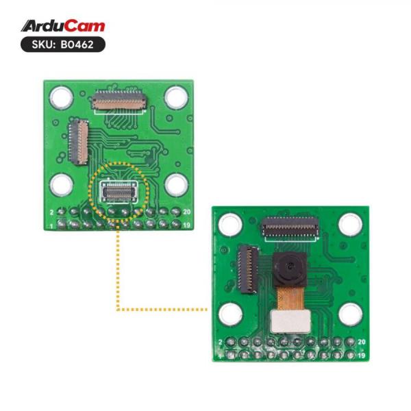디바이스마트,MCU보드/전자키트 > 카메라/비디오 > 일반카메라,ArduCAM,2MP GC2145 Color DVP Camera Module for Arduino GIGA R1 WIFI Board [B0462],GC2415 컬러 롤링 셔터 이미지 센서 / GC2145는 1616V x 1232H 액티브 픽셀 어레이, 온칩 10비트 ADC 및 이미지 신호 프로세서를 통합합니다. / 고정 초점 / 초점 거리 : 2.2mm / FOV : 80° / Arduino GIGA R1 WIFI 호환