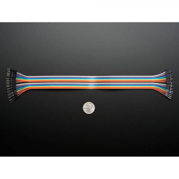 디바이스마트,케이블/전선 > 점퍼/하네스/악어/바나나 > 점퍼 와이어/케이블,Adafruit,Premium Female/Male Extension Jumper Wires - 20 x 12inch [ada-1952],암/수 연장 점퍼 와이어 / 길이  : 300mm (12인치) / 20개 팩으로 제공 / 20핀 리본 케이블
