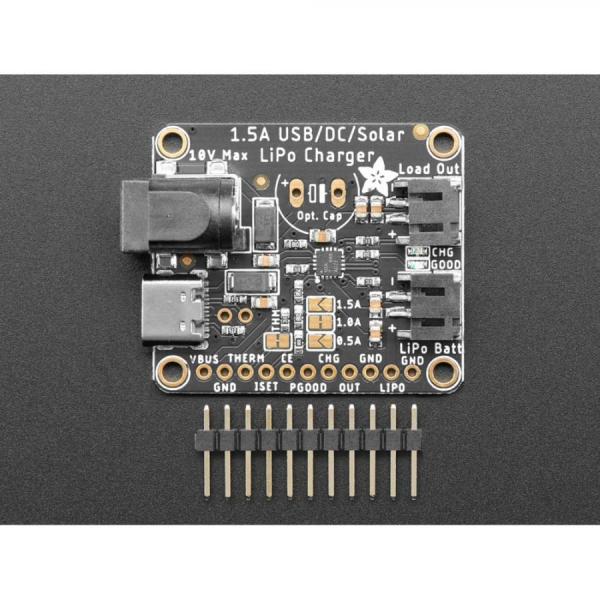 디바이스마트,MCU보드/전자키트 > 전원/신호/저장/응용 > 충전/배터리/전원,Adafruit,Adafruit Universal USB / DC / Solar Lithium Ion/Polymer charger - bq24074 [ada-4755],입력 전압 : 5V - 10V / 태양광 충전기지만 일반 USB나 DC 충전기로도 사용 가능합니다 / USB Type C 포트 / 최대 1.5A 충전 속도