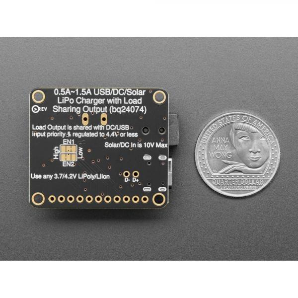 디바이스마트,MCU보드/전자키트 > 전원/신호/저장/응용 > 충전/배터리/전원,Adafruit,Adafruit Universal USB / DC / Solar Lithium Ion/Polymer charger - bq24074 [ada-4755],입력 전압 : 5V - 10V / 태양광 충전기지만 일반 USB나 DC 충전기로도 사용 가능합니다 / USB Type C 포트 / 최대 1.5A 충전 속도