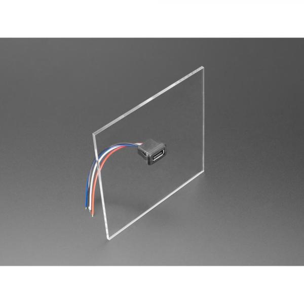 디바이스마트,케이블/전선 > USB 케이블 > 패널마운트(MF) 케이블,Adafruit,Snap-In Panel Mount Cable - USB Type A Socket to 4 Wires [ada-6073],USB Type A 커넥터 / 와이어 길이 : 4인치 (약 10cm)