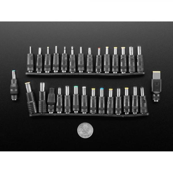 디바이스마트,커넥터/PCB > 플러그/잭 > DC잭/플러그 > DC잭,Adafruit,30 Piece 5.5 / 2.1mm to DC Barrel Jack Adapter Kit [ada-5474],DC 배럴 잭 플러그 30개 세트 / 다양한 직경
