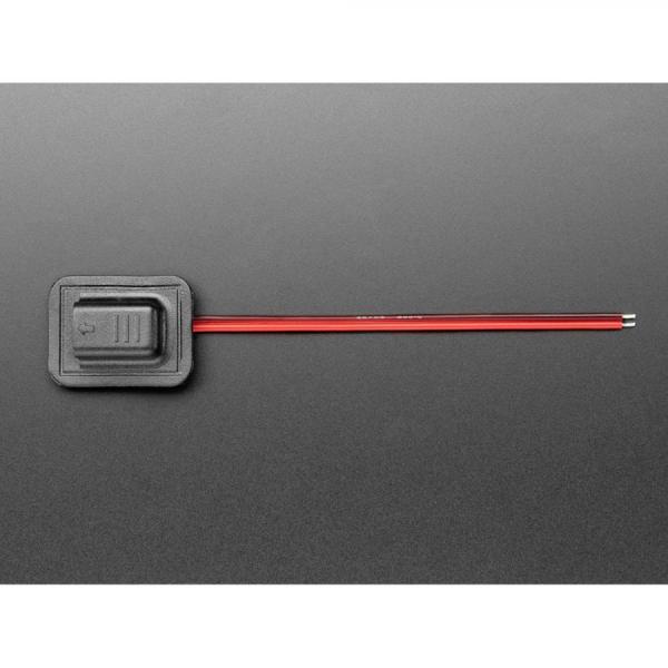 디바이스마트,커넥터/PCB > 플러그/잭 > DC잭/플러그 > DC잭,Adafruit,Sewable USB Type C Power Jack Connector [ada-6077],베이스에 수평으로 배치된 Type-C 커넥터 / 빨간색과 검은색 전선이 바닥을 통과합니다