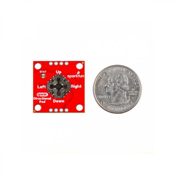 디바이스마트,MCU보드/전자키트 > 버튼/스위치/제어/RTC > 버튼/스위치/조이스틱,SparkFun,SparkFun Qwiic Directional Pad [PRT-26851],5방향 패드 / 상태 RGB LED 내장 / 입력 전압 : 3.3V / 보드 크기: 1.0인치 x 1.0인치