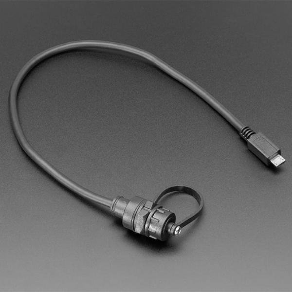 디바이스마트,케이블/전선 > USB 케이블 > 패널마운트(MF) 케이블,Adafruit,USB Micro B Small Round Panel Mount Extension USB Cable [ada-6068],USB Micro B 타입 / 최대 13mm 두께(0.5인치) 또는 얇은 패널에 쉽게 부착하도록 설계