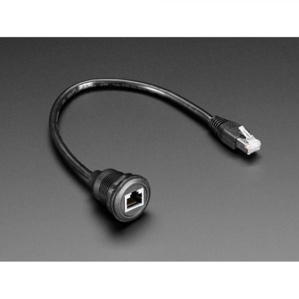 디바이스마트,케이블/전선 > USB 케이블 > 패널마운트(MF) 케이블,Adafruit,RJ-45 Ethernet Round Panel Mount Extension Cable - 30cm [ada-4215],직경 : 약 30mm / 최대 16mm 두께의 패널에 쉽게 부착하도록 설계 / 케이블 길이 : 약 23cm