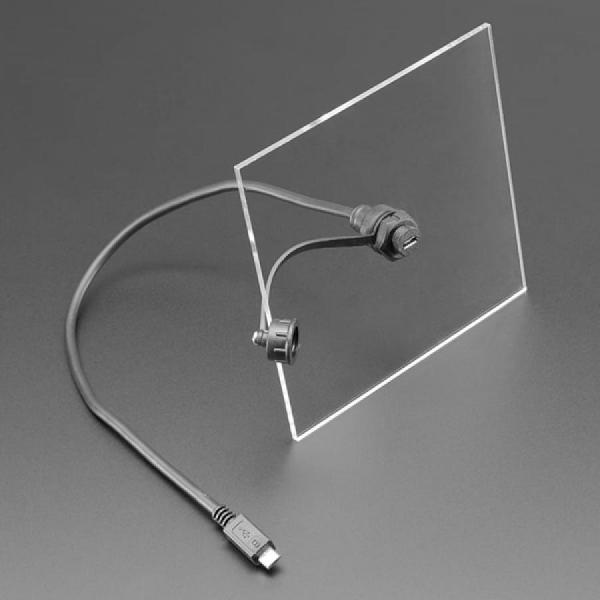 디바이스마트,케이블/전선 > USB 케이블 > 패널마운트(MF) 케이블,Adafruit,USB Micro B Small Round Panel Mount Extension USB Cable [ada-6068],USB Micro B 타입 / 최대 13mm 두께(0.5인치) 또는 얇은 패널에 쉽게 부착하도록 설계