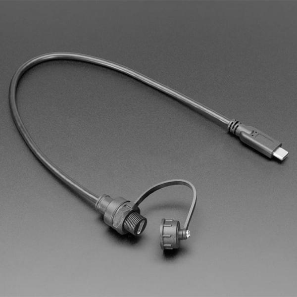 디바이스마트,케이블/전선 > USB 케이블 > 패널마운트(MF) 케이블,Adafruit,USB C Small Round Panel Mount Extension Cable [ada-6069],USB C타입 / 최대 13mm 두께(0.5인치) 또는 얇은 패널에 쉽게 부착하도록 설계