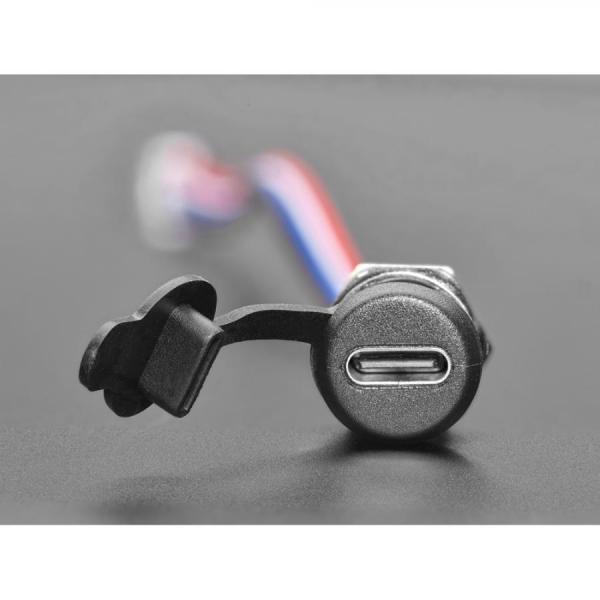 디바이스마트,케이블/전선 > USB 케이블 > 패널마운트(MF) 케이블,Adafruit,USB-C Screw Panel Mount to 4pin JST PH Cable [ada-6071],패널 마운트 직경 : 약 0.5인치 / 전체 직경 : ~14mm어댑터는 11mm ~ 13.5mm까지의 구멍에 맞습니다 / 최대 7mm 두께의 패널에 쉽게 부착되도록 설계