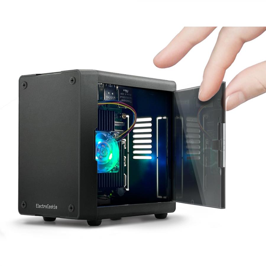 라즈베리파이5 미니PC 방열 케이스 [SD/ Black]