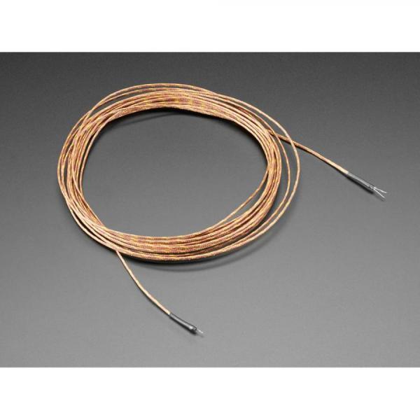 디바이스마트,센서 > 온도/습도/수위센서 > 센서 프로브,Adafruit,Thermocouple Type-K Glass Braid Insulated - 5m [ada-3895],100°C 이상까지 올라갈 수 있는 온도를 측정하는 데 가장 적합 / 공기나 표면 온도 측정 / 길이 : 5m