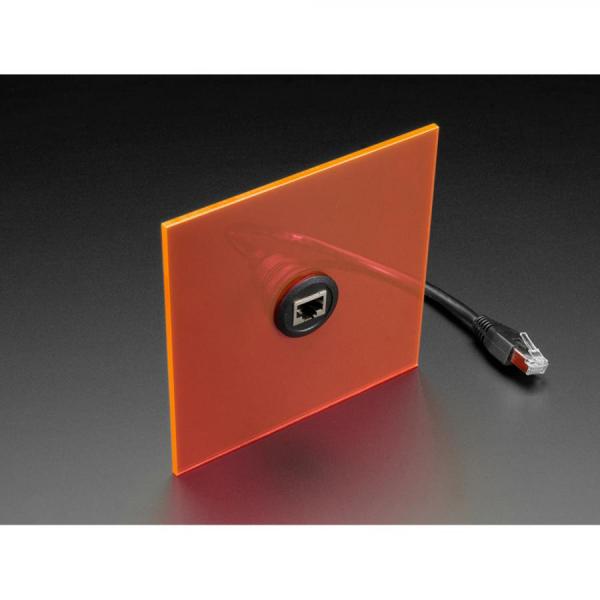 디바이스마트,케이블/전선 > USB 케이블 > 패널마운트(MF) 케이블,Adafruit,RJ-45 Ethernet Round Panel Mount Extension Cable - 30cm [ada-4215],직경 : 약 30mm / 최대 16mm 두께의 패널에 쉽게 부착하도록 설계 / 케이블 길이 : 약 23cm