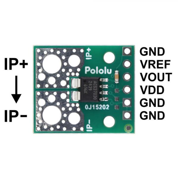 디바이스마트,MCU보드/전자키트 > 센서모듈 > 전압/전류센서,Pololu,ACS37030LLZATR-065B3 Current Sensor Compact Carrier -65A to +65A, 3.3V #5232,범위 : ±65A(양방향) / 공급 전압 : 3V~3.6V / 감광도 : 20.3mV/A / 영점 : 1.65V / 크기 : 0.7 x 0.8인치 / PCB 레이어 : 2 / 작동온도 : -40°C ~ 150°C