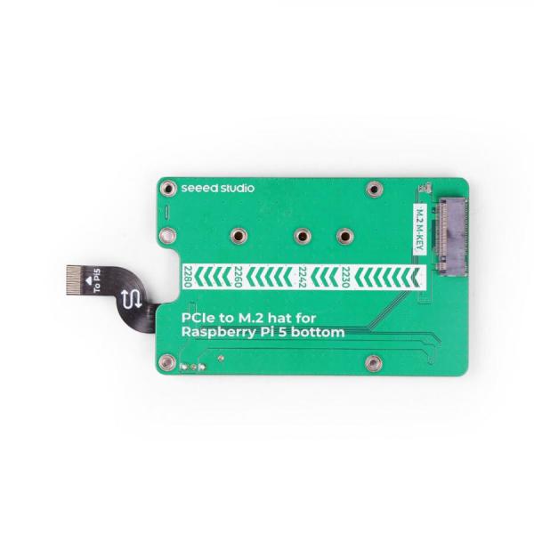 디바이스마트,오픈소스/코딩교육 > 라즈베리파이 > 라즈베리파이 확장보드/HAT,Seeedstudio,라즈베리파이5 전용 PCIe to M.2 hat (NVMe SSD 및 Hailo8/8L 호환) [103110063],라즈베리파이 5 전용 / 후면 장착형 / PCle 속도 : PCIe Gen2.0 x1/PCIe Gen3.0 x1 / 최대 전력 공급 : 5V/2A