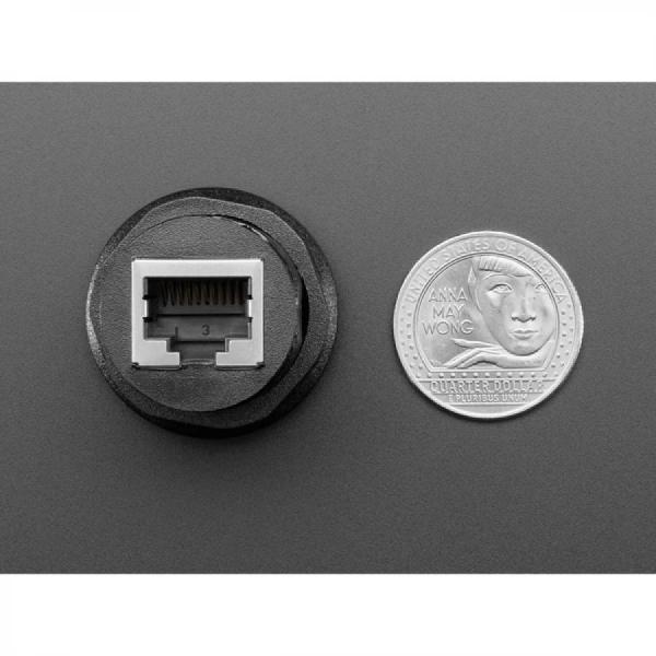 디바이스마트,커넥터/PCB > 플러그/잭 > 매입형 소켓 > 키스톤잭/패널마운트,Adafruit,RJ-50 (10P10C) Round Panel Mount Adapter Plug [ada-6117],RJ-50 패널 장착 플러그 / 직경 : 약 30mm / RJ-45와 호환되지 않습니다