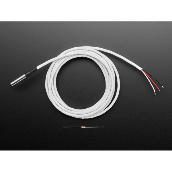 디바이스마트,센서 > 온도/습도/수위센서 > 센서 프로브,Adafruit,High Temp Waterproof DS18B20 Digital Temperature Sensor - 3m long [ada-3846],PRFE 와이어 케이블로 만든 DS18B20 센서의 사전 배선 및 방수 버전 / 먼거리 및 습한 환경에 편리 / 케이블 길이 : 약 3m / 사용 가능한 온도 범위 : -55~125°C