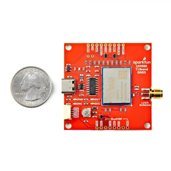디바이스마트,MCU보드/전자키트 > 통신/네트워크 > GNSS/GPS > 정밀/고성능 GPS 모듈,SparkFun,SparkFun Triband GNSS RTK Breakout - UM980 [GPS-23286],UM980 GNSS 고정밀 RTK 위치 모듈 / Nebulas IV™ 기반의 1408채널 GNSS 수신기 / 전압 : 3.3V 또는 5V / USB 타입 C 커넥터
