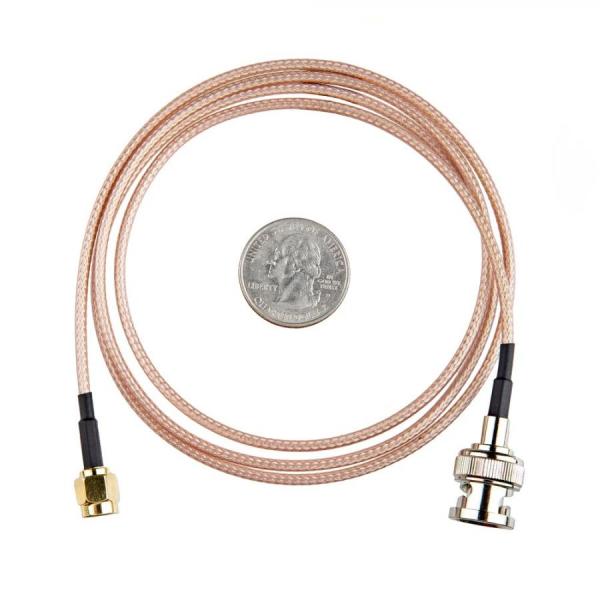 디바이스마트,케이블/전선 > PC/네트워크/통신 케이블 > 동축 RF 케이블,SparkFun,SMA to BNC Male Cable RG316 - 1m [CAB-27480],RG316은 고온 환경에서 고성능과 안정성이 필요한 애플리케이션에 적합합니다 / 길이 : 1m