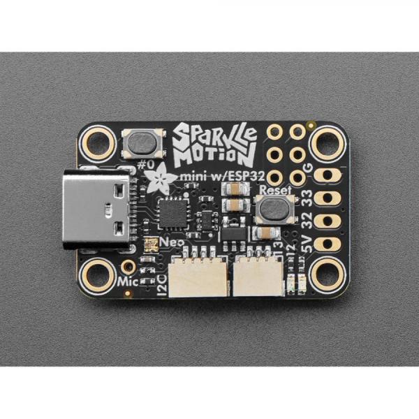 디바이스마트,MCU보드/전자키트 > 디스플레이 > LED,Adafruit,Mini Sparkle Motion - WLED-friendly ESP32 NeoPixel LED Driver [ada-6160],최대 5V 4A 입력을 위한 USB Type C를 통해 전원 공급 / 안테나 포트가 내장된 ESP32 미니 모듈 / 2개의 출력 신호와 5V 전원 및 접지