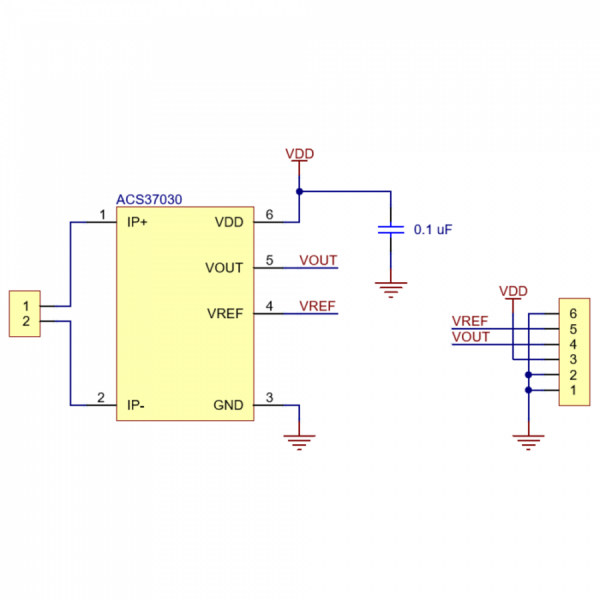 디바이스마트,MCU보드/전자키트 > 센서모듈 > 전압/전류센서,Pololu,ACS37030LLZATR-020B3 Current Sensor Compact Carrier -20A to +20A, 3.3V #5230,범위 : ±20A(양방향) / 공급 전압 : 3V~3.6V / 감광도 : 66mV/A / 영점 : 1.65V / 크기 : 0.7 x 0.8인치 / PCB 레이어 : 2 / 작동온도 : -40°C ~ 150°C