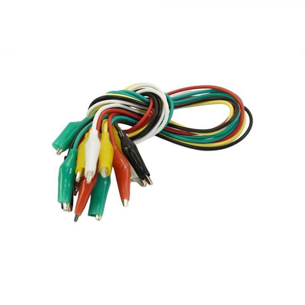 디바이스마트,케이블/전선 > 점퍼/하네스/악어/바나나 > 악어클립/바나나 케이블,DFROBOT,악어 클립 테스트 케이블(10개 팩) [FIT0112],22 게이지 중량 절연 구리선 / 양쪽 끝에 악어 클립 / 길이 : 30cm / 10피스 세트