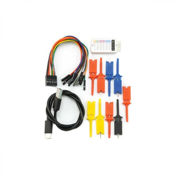 디바이스마트,MCU보드/전자키트 > 개발용 장비 > 아날라이저,DFROBOT,SLogic Combo 8 다기능 개발 도구 [FIT0956],로직 분석기, CKLink 디버거, DAT-Link 디버거, UART 모듈의 기능 통합 / 최대 80MHz의 샘플링 속도 제공 / 최대 8개의 채널 지원 / 신호 입력 범위 : 0~3.6V