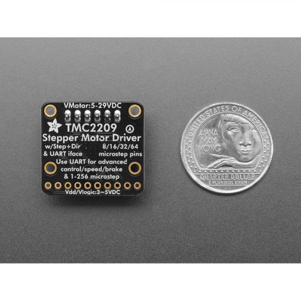 디바이스마트,기계/제어/로봇/모터 > 모터드라이버 > 스텝모터 드라이버,Adafruit,Adafruit TMC2209 Stepper Motor Driver Breakout Board [ada-6121],CNC 기계, 3D 프린터 등에 사용 / 무소음 Stealth Chopper DMOS 마이크로 스테핑 드라이버 / 모터 전압 5V ~ 29VDC
