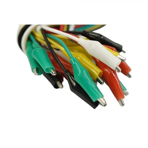 디바이스마트,케이블/전선 > 점퍼/하네스/악어/바나나 > 악어클립/바나나 케이블,DFROBOT,악어 클립 테스트 케이블(10개 팩) [FIT0112],22 게이지 중량 절연 구리선 / 양쪽 끝에 악어 클립 / 길이 : 30cm / 10피스 세트