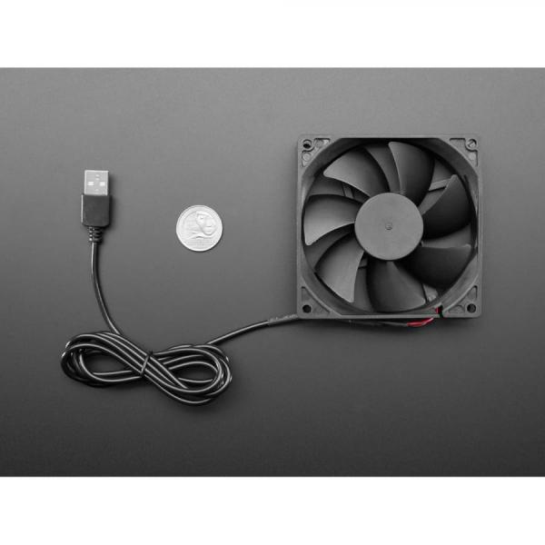 디바이스마트,컴퓨터/모바일/가전 > 컴퓨터 부품 > 쿨러/튜닝용품 > 케이스 쿨러,Adafruit,5V Square USB Fan - 9 cm [ada-6104],9cm / 전압 : 5V / 0.2A /  크기 : 90mm x 90mm x 25mm
