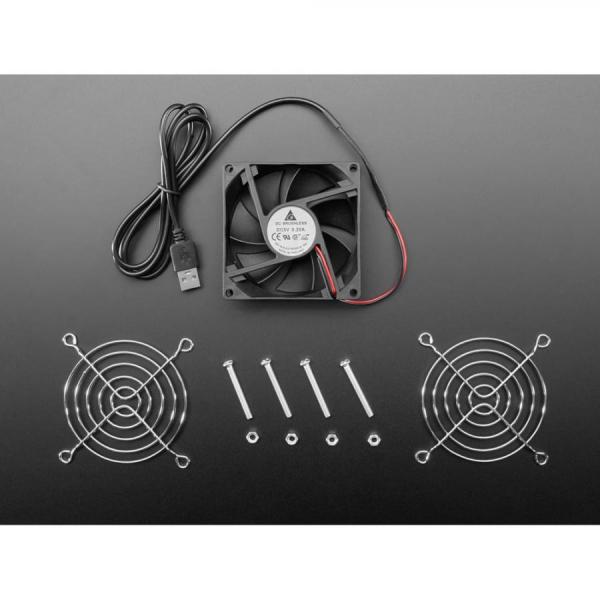 디바이스마트,컴퓨터/모바일/가전 > 컴퓨터 부품 > 쿨러/튜닝용품 > 케이스 쿨러,Adafruit,5V Square USB Fan - 8 cm [ada-6102],8cm / 전압 : 5V / 0.2A /  크기 : 80mm x 80mm x 25mm