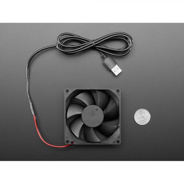 디바이스마트,컴퓨터/모바일/가전 > 컴퓨터 부품 > 쿨러/튜닝용품 > 케이스 쿨러,Adafruit,5V Square USB Fan - 8 cm [ada-6102],8cm / 전압 : 5V / 0.2A /  크기 : 80mm x 80mm x 25mm